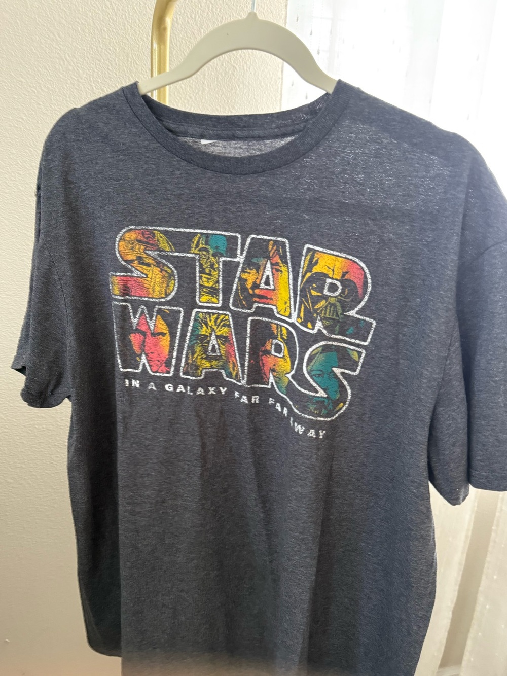 Star Wars Short Sleeve Tee - Charcoal with Multicolor Logo